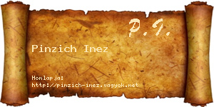 Pinzich Inez névjegykártya